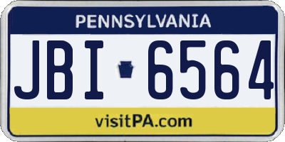 PA license plate JBI6564