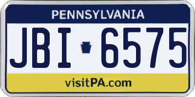 PA license plate JBI6575