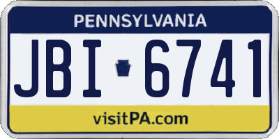 PA license plate JBI6741