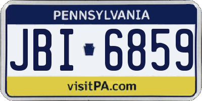 PA license plate JBI6859