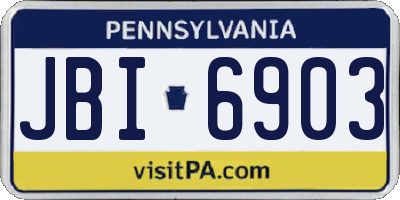 PA license plate JBI6903