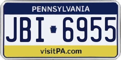 PA license plate JBI6955