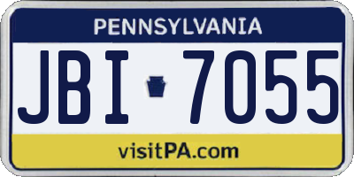PA license plate JBI7055