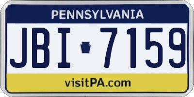 PA license plate JBI7159