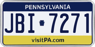 PA license plate JBI7271