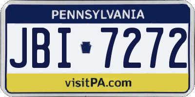 PA license plate JBI7272