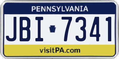PA license plate JBI7341