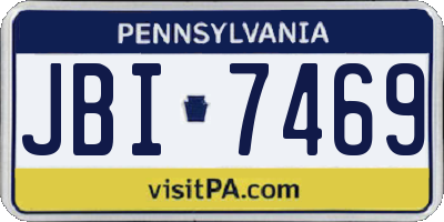 PA license plate JBI7469