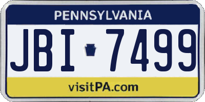 PA license plate JBI7499