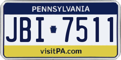 PA license plate JBI7511