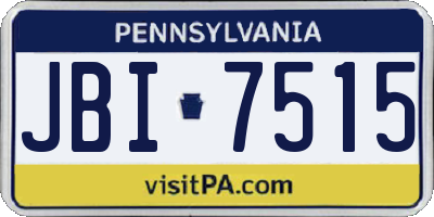 PA license plate JBI7515