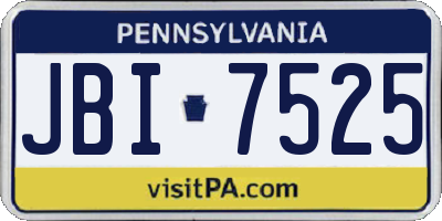PA license plate JBI7525