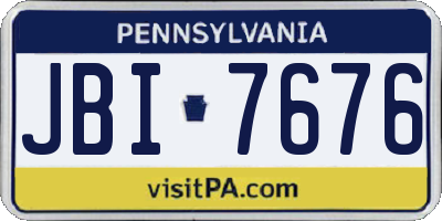 PA license plate JBI7676
