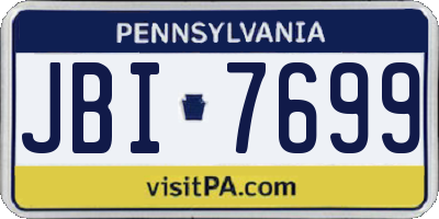 PA license plate JBI7699