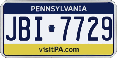 PA license plate JBI7729