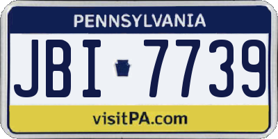 PA license plate JBI7739