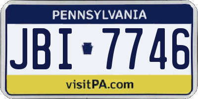 PA license plate JBI7746