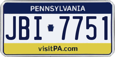 PA license plate JBI7751