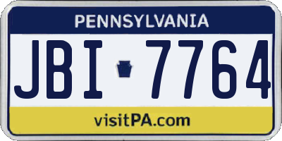 PA license plate JBI7764