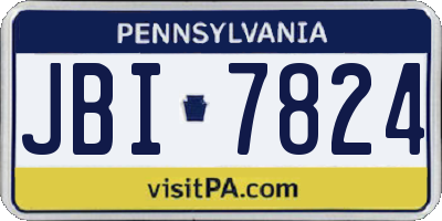 PA license plate JBI7824