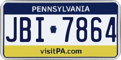 PA license plate JBI7864