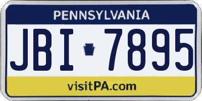 PA license plate JBI7895