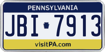 PA license plate JBI7913