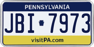 PA license plate JBI7973