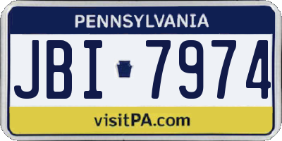 PA license plate JBI7974