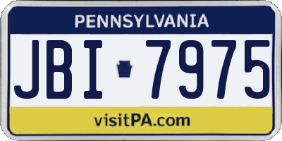 PA license plate JBI7975