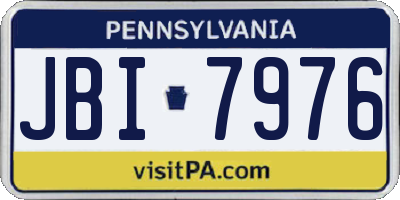 PA license plate JBI7976