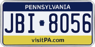 PA license plate JBI8056