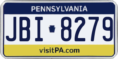 PA license plate JBI8279