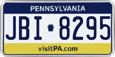 PA license plate JBI8295