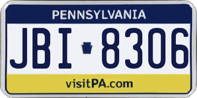 PA license plate JBI8306