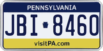 PA license plate JBI8460