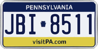 PA license plate JBI8511