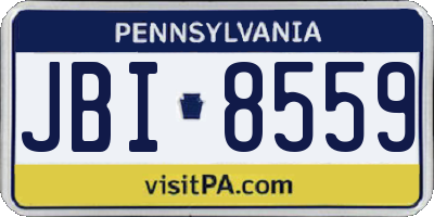 PA license plate JBI8559