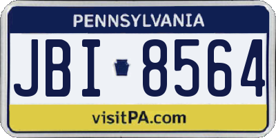 PA license plate JBI8564