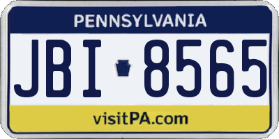 PA license plate JBI8565