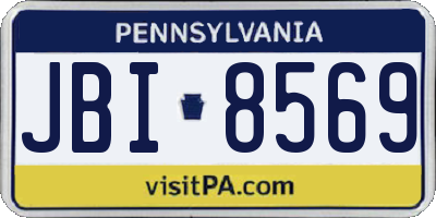 PA license plate JBI8569