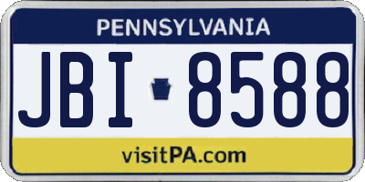 PA license plate JBI8588