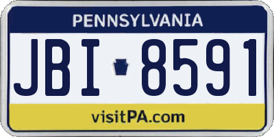 PA license plate JBI8591
