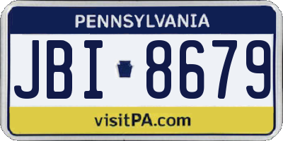 PA license plate JBI8679