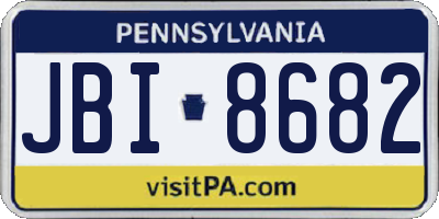 PA license plate JBI8682
