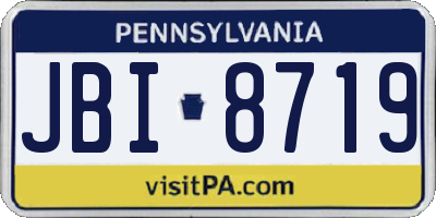 PA license plate JBI8719