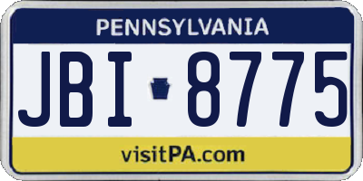 PA license plate JBI8775