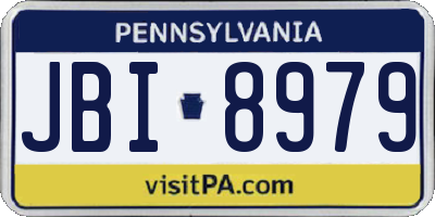 PA license plate JBI8979