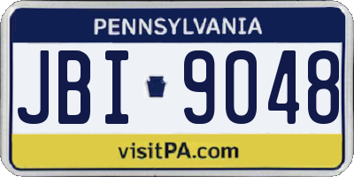 PA license plate JBI9048