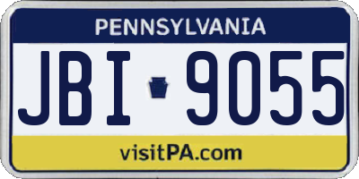 PA license plate JBI9055